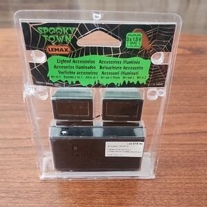 Lemax Spooky Town Black Lighted Accessories